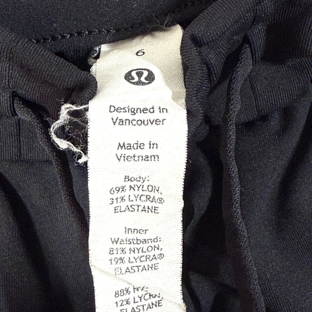 Lululemon Pants Womens 6 Stretch High Rise Jogger Athleisure Gym Yoga Black - Picture 8 of 12